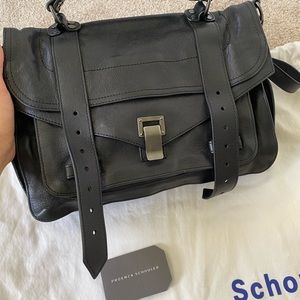 COPY - PROENZA SCHOULER PS1 lambskin black satchel